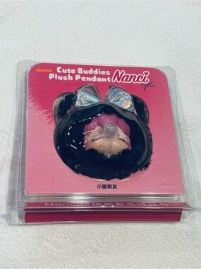 Rolife Cute Buddies Plush Pendant Nanci Black & Pink Cat